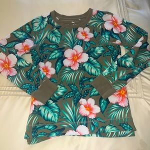 Tommy Bahama Floral French Terry Sweatshirt Size M